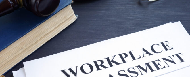 Documents about Workplace harassment in a court.