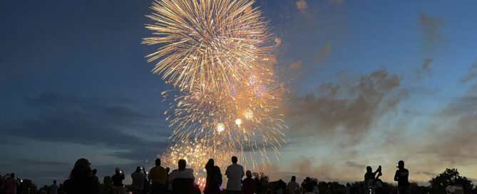 fireworks on beach