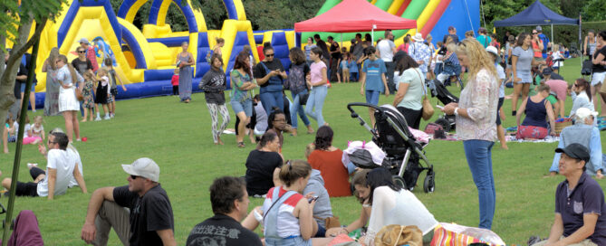 people in a park