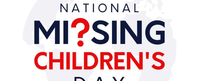 National Missing Children's Day card. Vector illustration.
